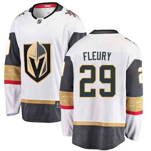 Herren Vegas Golden Knights Eishockey Trikot Marc-Andre Fleury #29 Breakaway Weiß Fanatics Branded Auswärts